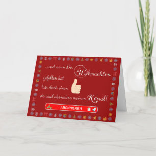 Carte Comme für Weihnachten und Kanal abonnieren !