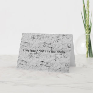 Carte Comme les empreintes dans la neige