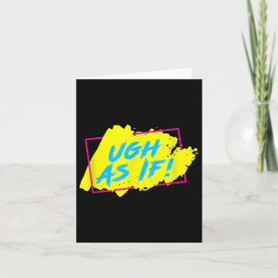 Carte Comme Si ! Funny 80s 1980s Style Vallée Graphique