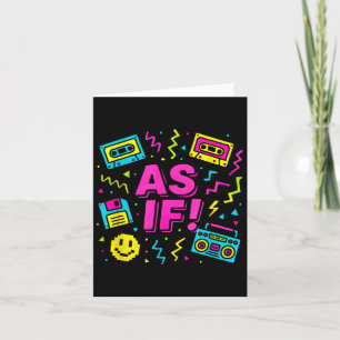 Carte Comme si les années 90 Retro Clueless Design graph