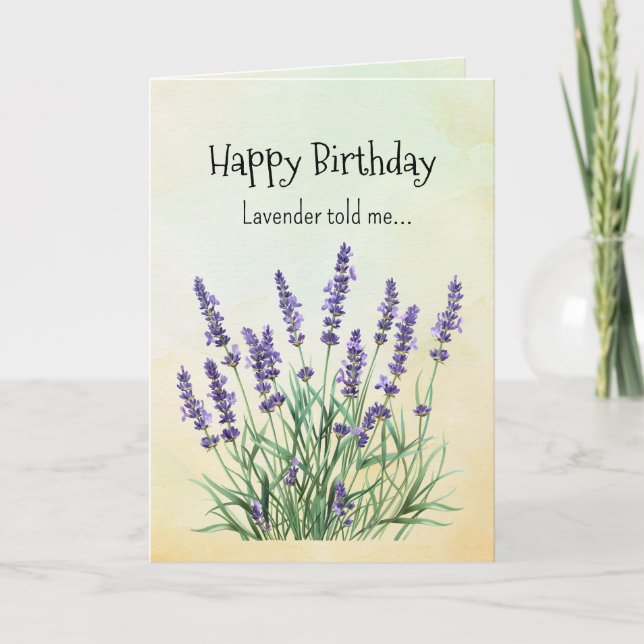 Carte Comme un Lavender Vos Personnalités d'anniversaire (Devant)