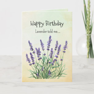 Carte Comme un Lavender Vos Personnalités d'anniversaire