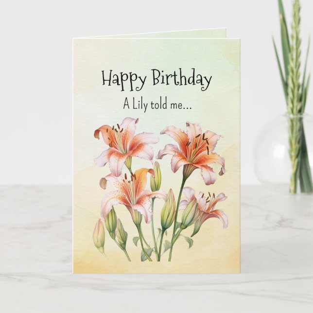 Carte Comme un Lily Vos Personnalités d'anniversaire (Devant)
