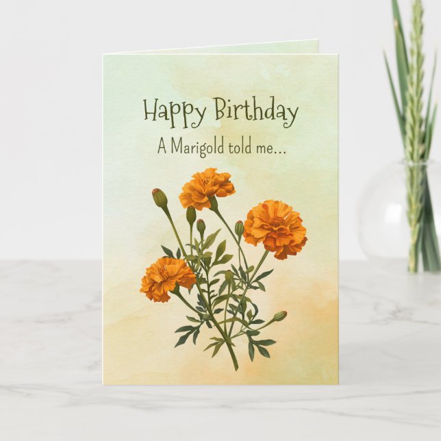 Carte Comme un Marigold Vos Personnalités d'anniversaire (Devant)