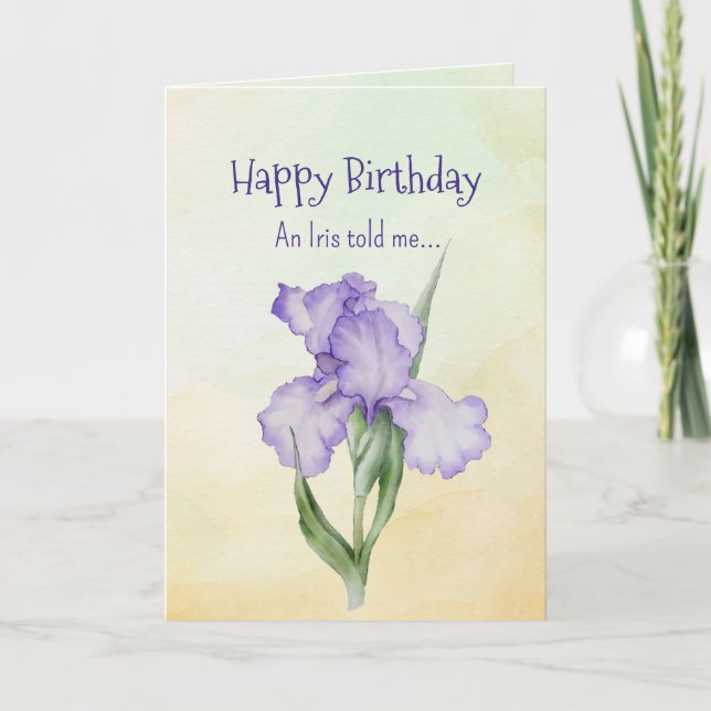 Carte Comme une Iris Vos Personnalités d'Anniversaire (Devant)