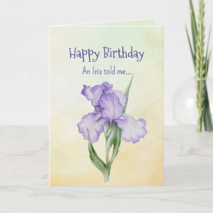 Carte Comme une Iris Vos Personnalités d'Anniversaire