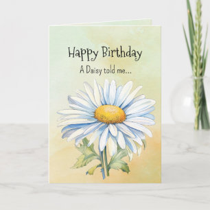 Carte Comme une marguerite Vos personnages d'anniversair