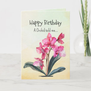 Carte Comme une orchidée Vos Personnalités d'anniversair