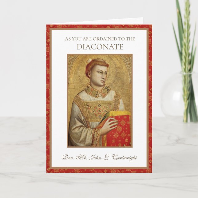 CARTE COMME VOUS ÊTES ORDONNÉS AU DIACONAT (Devant)