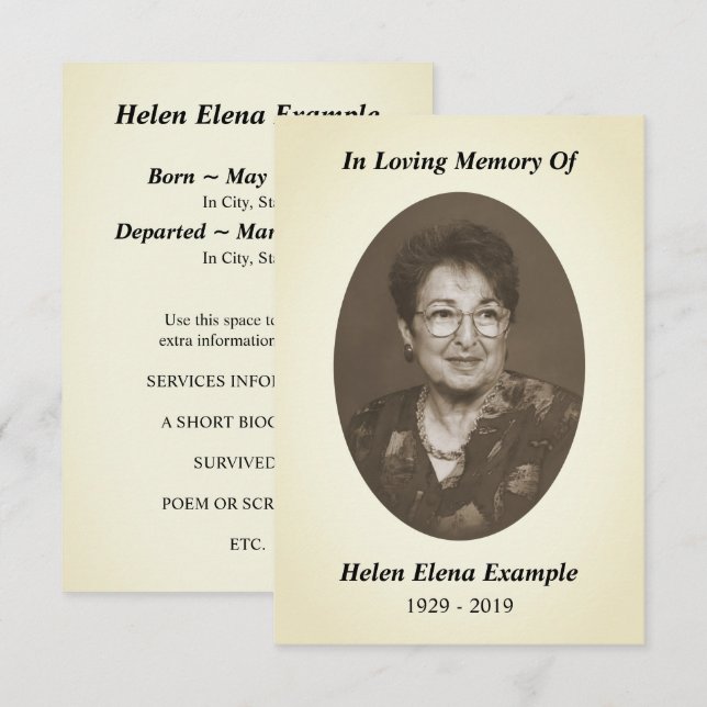 carte commémorative (Devant / Derrière)