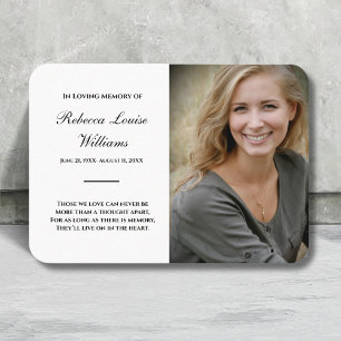 Carte commémorative avec photo Funérailles noir et