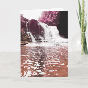 carte commémorative brume de chute d'eau