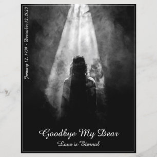 Carte commémorative Dans la lumière - au revoir mo