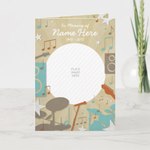 Carte commémorative de bande rétro Programme fun