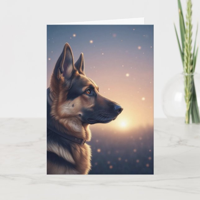 Carte commémorative de chien de compagnie Berger a (Devant)