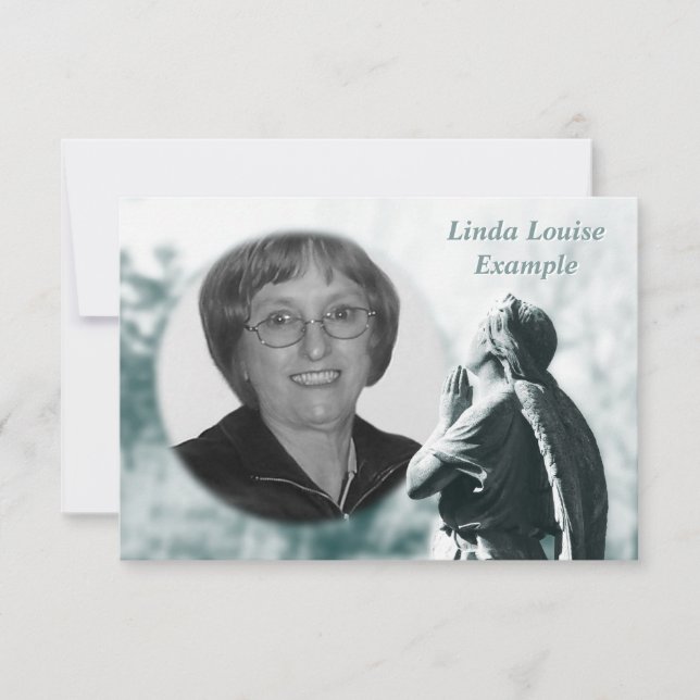 carte commémorative de prière d'ange (Devant)