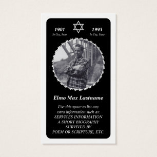 carte commémorative : étoile élégante de david