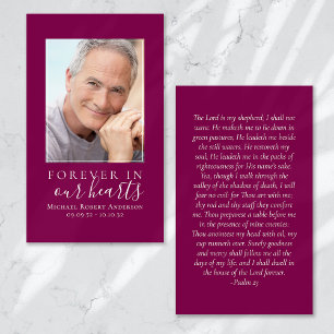 Carte commémorative Forever in Our Hearts