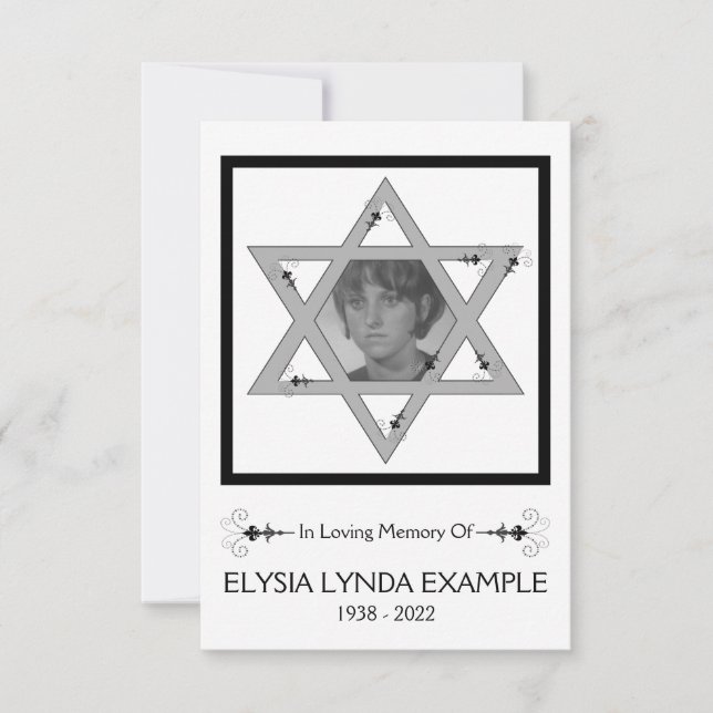 carte commémorative juive (Devant)