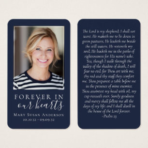 Carte commémorative Navy Blue Forever dans nos coe