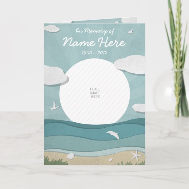 Carte commémorative Ocean Joy / Programme funérair (Devant)