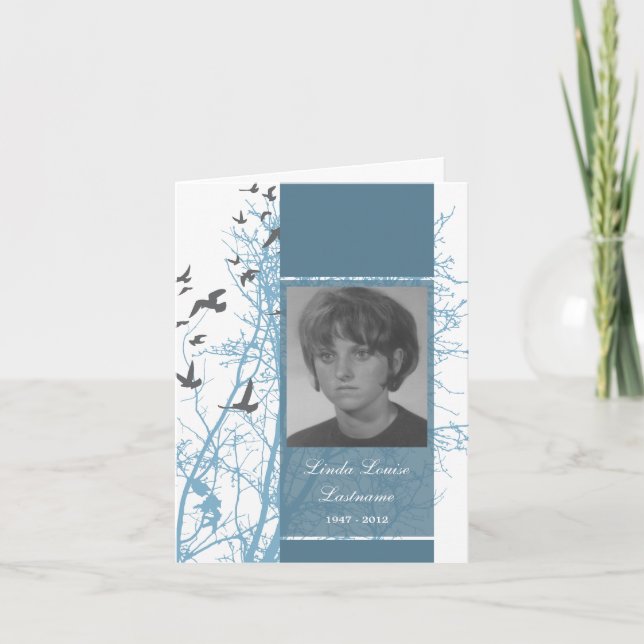 carte commémorative : oiseaux silhouette (Devant)