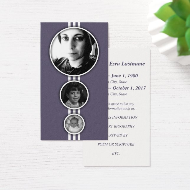 carte commémorative pourpre (Bureau)