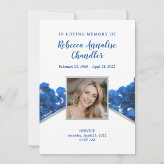 Carte commémorative Rose bleue