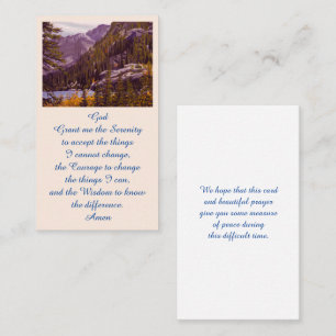 Carte commémorative Sympathy Picture Remembrance C