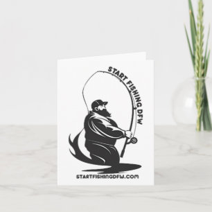 Carte Commencer la pêche Dfw Fisherman Funny Fishing Lo