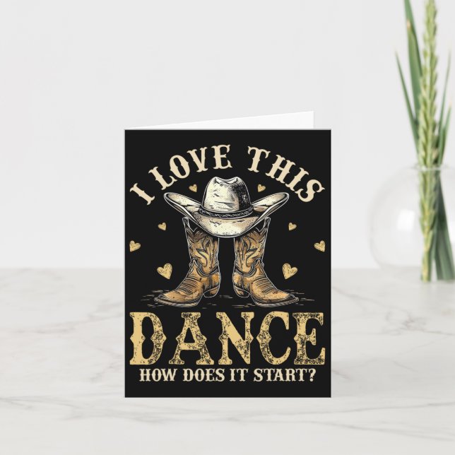 Carte Comment Cette Danse Commence Ligne Danse Pays (Devant)