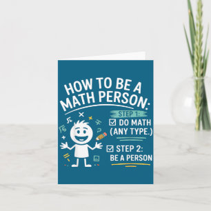 Carte Comment être une personne mathématique Professeur