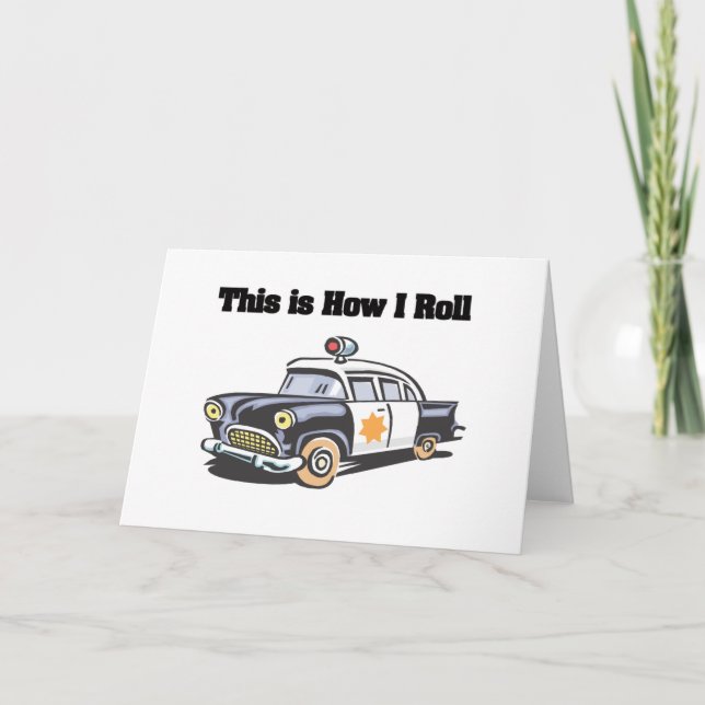 Carte Comment je roule (voiture de police) (Devant)