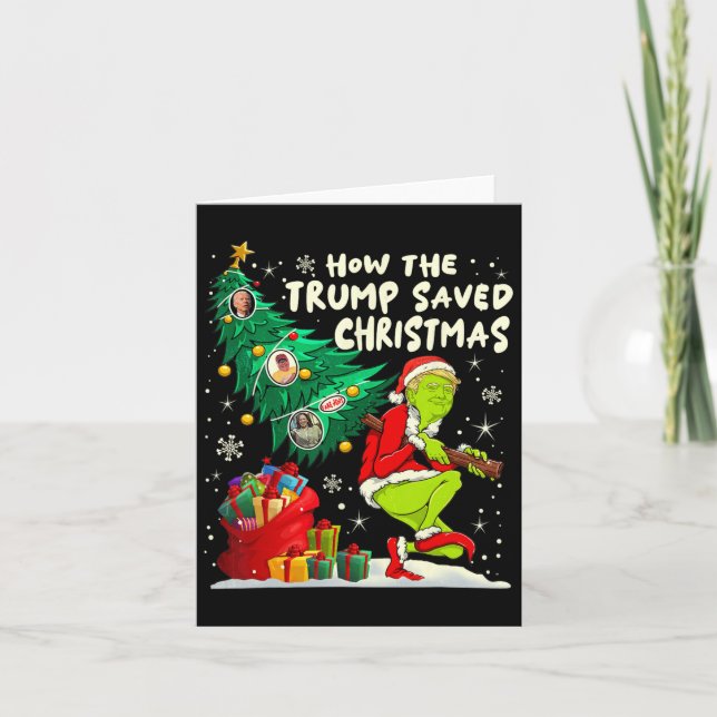 Carte Comment Trump a sauvé Noël drôle Trum de Noël (Devant)