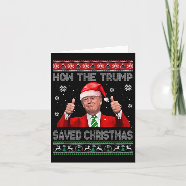 Carte Comment Trump A Sauvé Noël Drôle Trump Diluant Tru (Devant)