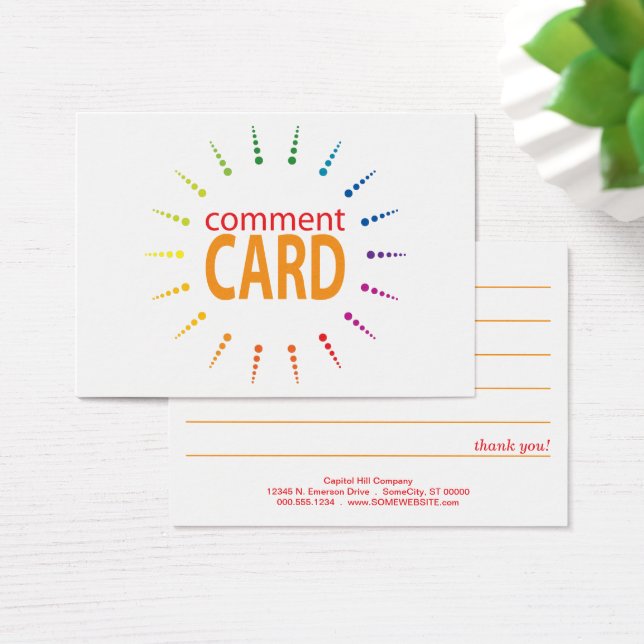 carte commentaire arc-en-cielBurst (Bureau)