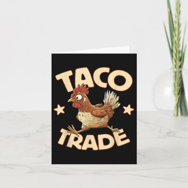Carte Commerce de Taco, Drôle Tarif Politique Satire, Po (Devant)
