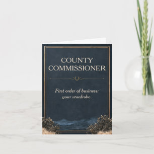 Carte Commissaire du comté Cowboy Chapeau Félicitations