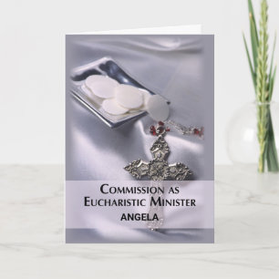 Carte Commission en tant que ministre eucharistique Nom 