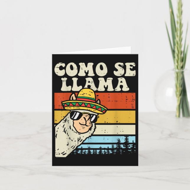 Carte Como Se Llama Drôle Cinco De Mayo Mexicain Alpaca  (Devant)