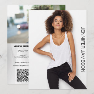 Carte Comp Acteur Modèle   3 Photos et code QR