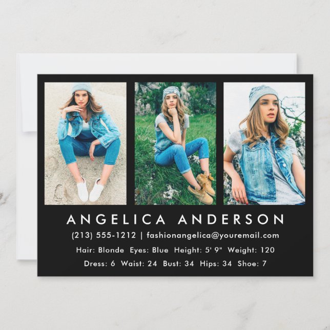 Carte Comp Acteur Modèle 3 - Vide photo (Devant)