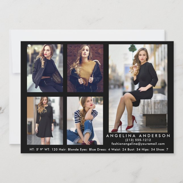 Carte Comp Acteur Modèle Noir - 5 photos (Devant)