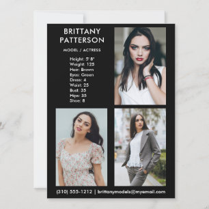 Carte Comp Model Actor 3 Photo Pro