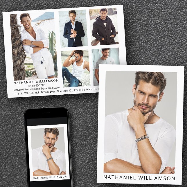 Carte Comp Moderne Pro Model 6 Photos (Customize to change background color, text size or text style. Available for prints and download.)