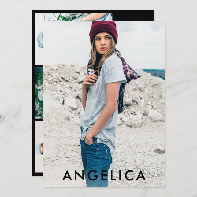 Carte Comp Professionnelle Modèle Actor Photo (Devant / Derrière)