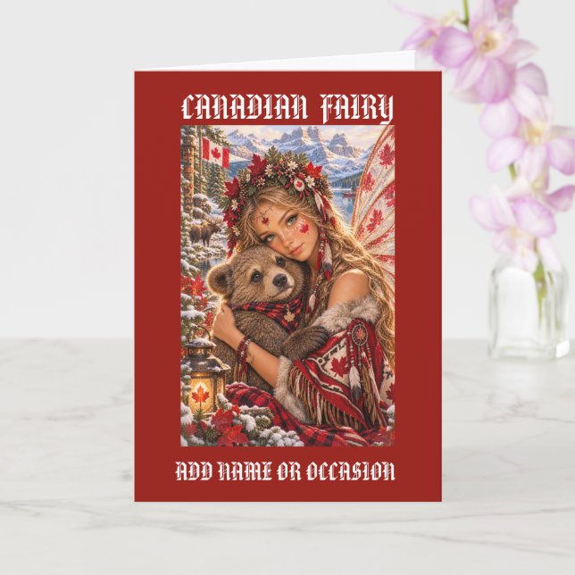 CARTE COMPAGNES FÉES INTERNATIONALES -CANADIEN (Orchidée)