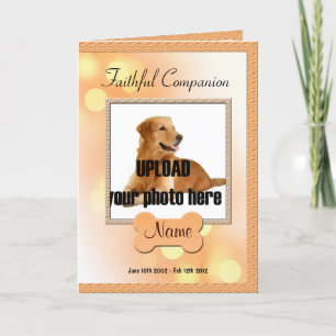 Carte Compagnon Fidèle - Mémorial de Perte de Chien