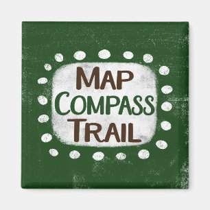 Carte Compass Trail Réfrigérateur Magnet