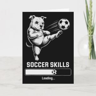 Carte Compétences de pug de football mignon Chargement C